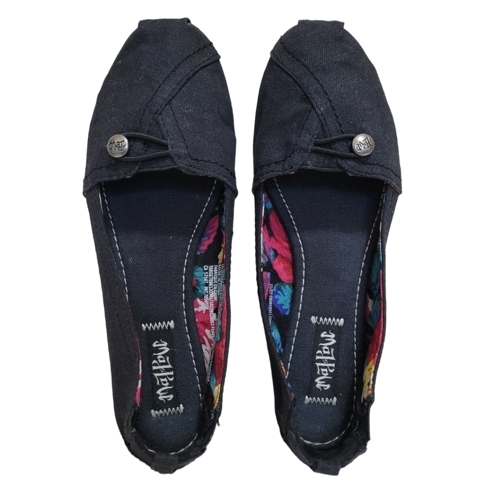 Mad Love Blue Denim Canvas Shoes Size 7